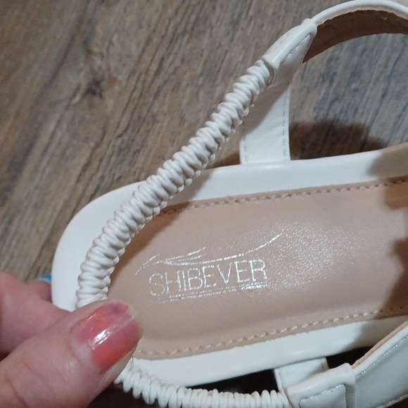 Shibever wedge sandals, size 8 1/2 , or 40 WORE 1 DAY for wedding - Picture 3 of 4